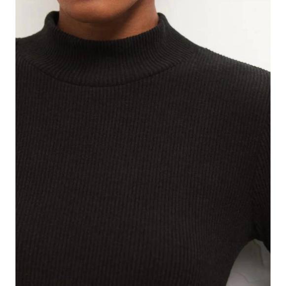 NEW Z SUPPLY ophelia mock neck dress in black - Picture 5 of 5